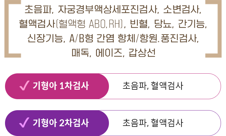 기형아1차검사 기형아 2차검사